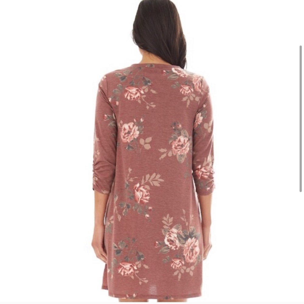NWOT Apt. 9 Boho Floral Tunic Top Swing Dress - Picture 5 of 5